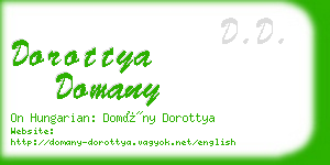 dorottya domany business card